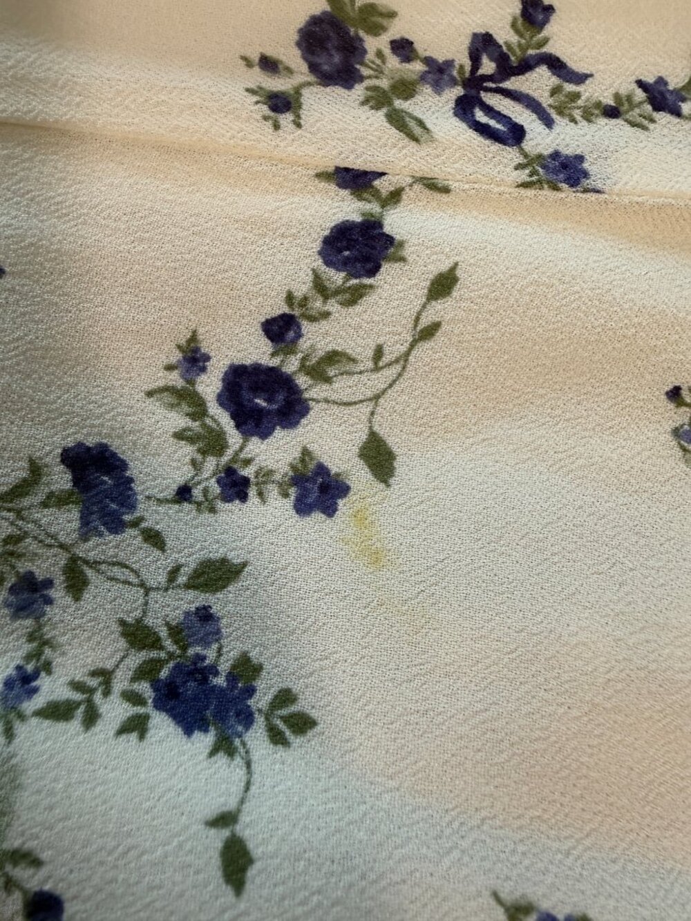 Reformation Carina Wrap Midi Dress Ivory Emmaline Floral XS Blue Print Tie Waist - Picture 7 of 8